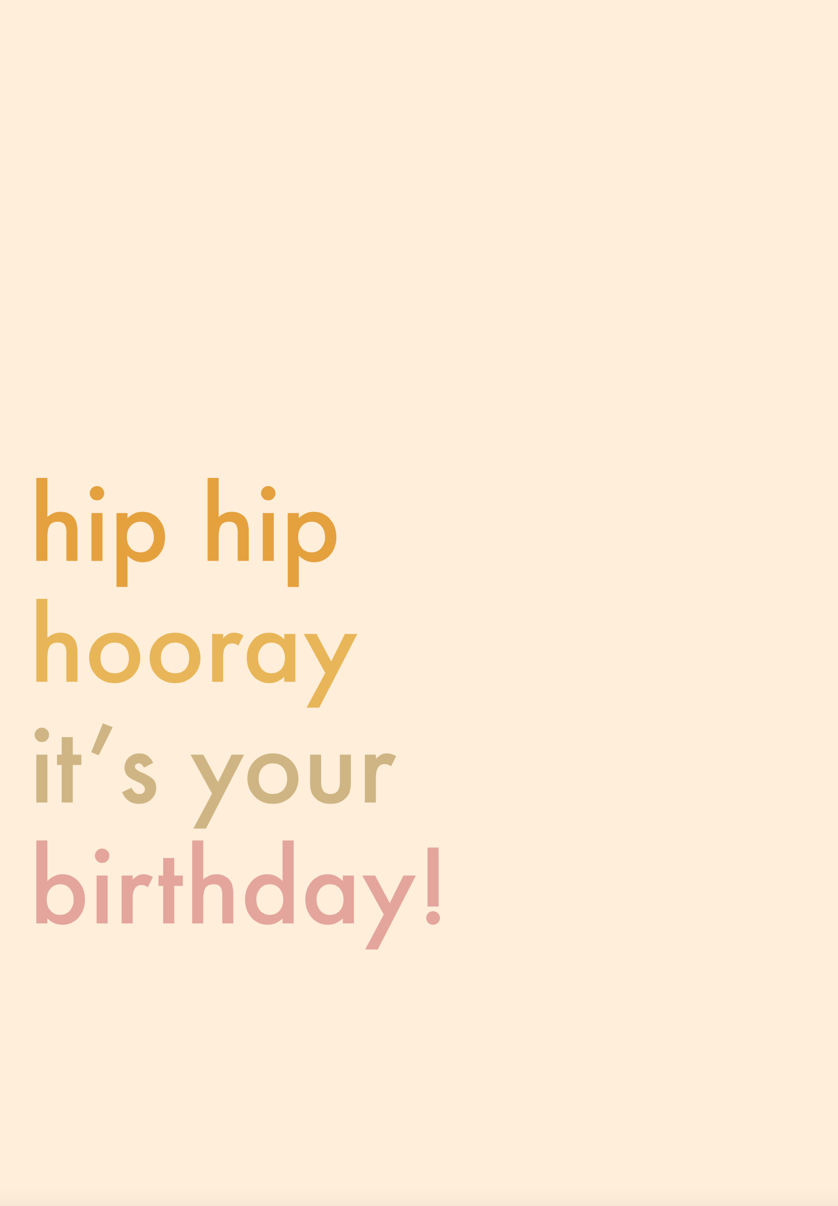 Greeting Card Sunshine - HIP HIP